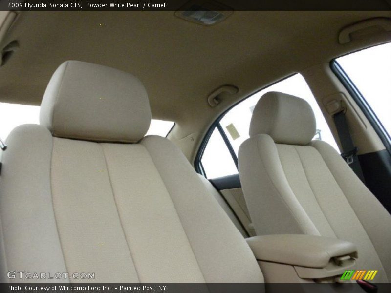 Powder White Pearl / Camel 2009 Hyundai Sonata GLS