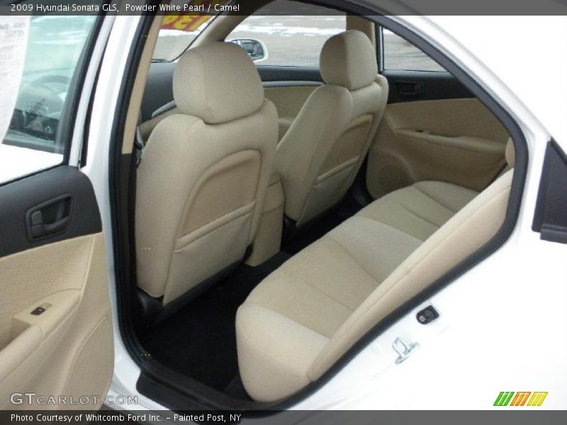 Powder White Pearl / Camel 2009 Hyundai Sonata GLS