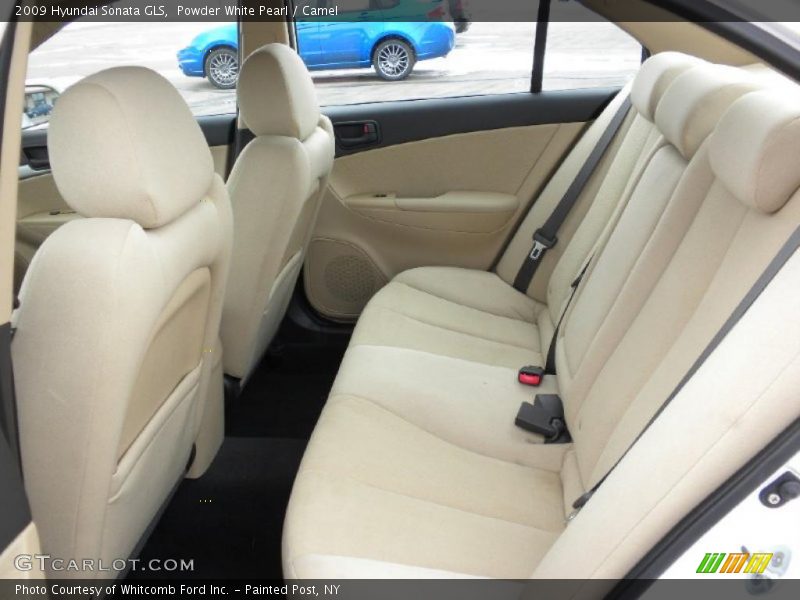 Powder White Pearl / Camel 2009 Hyundai Sonata GLS