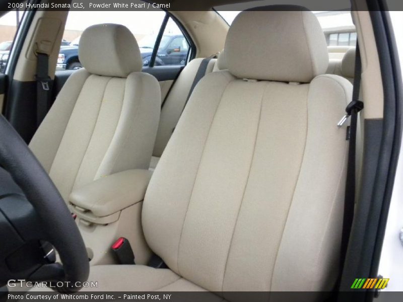 Powder White Pearl / Camel 2009 Hyundai Sonata GLS