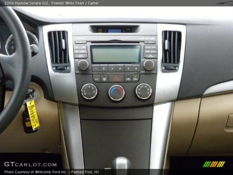 Powder White Pearl / Camel 2009 Hyundai Sonata GLS