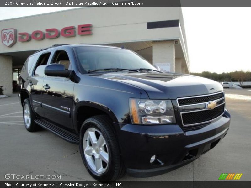Dark Blue Metallic / Light Cashmere/Ebony 2007 Chevrolet Tahoe LTZ 4x4