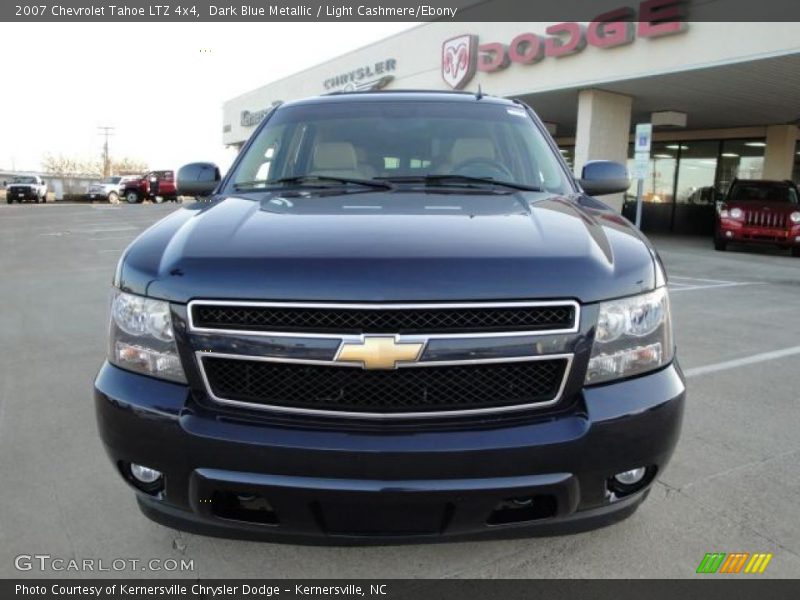 Dark Blue Metallic / Light Cashmere/Ebony 2007 Chevrolet Tahoe LTZ 4x4