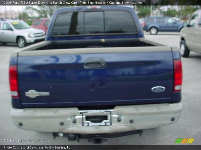True Blue Metallic / Castano Brown Leather 2006 Ford F250 Super Duty King Ranch Crew Cab