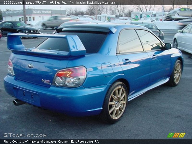 WR Blue Pearl / Anthracite Black/Blue Alcantara 2006 Subaru Impreza WRX STi