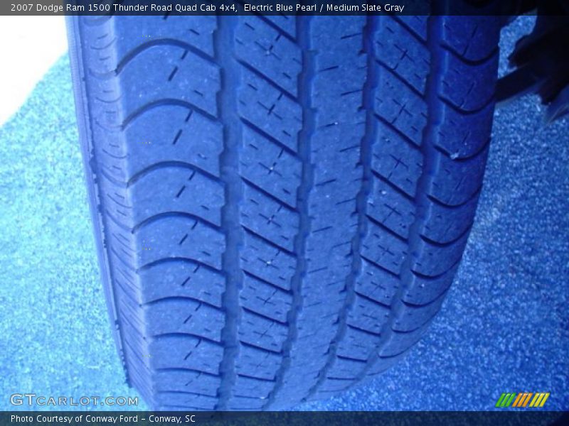 Electric Blue Pearl / Medium Slate Gray 2007 Dodge Ram 1500 Thunder Road Quad Cab 4x4