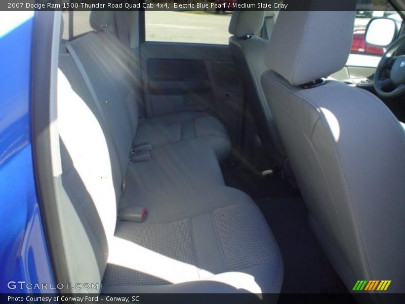 Electric Blue Pearl / Medium Slate Gray 2007 Dodge Ram 1500 Thunder Road Quad Cab 4x4