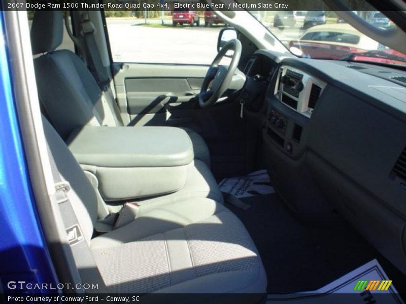 Electric Blue Pearl / Medium Slate Gray 2007 Dodge Ram 1500 Thunder Road Quad Cab 4x4