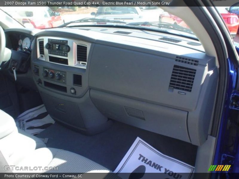 Electric Blue Pearl / Medium Slate Gray 2007 Dodge Ram 1500 Thunder Road Quad Cab 4x4