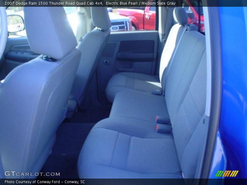 Electric Blue Pearl / Medium Slate Gray 2007 Dodge Ram 1500 Thunder Road Quad Cab 4x4