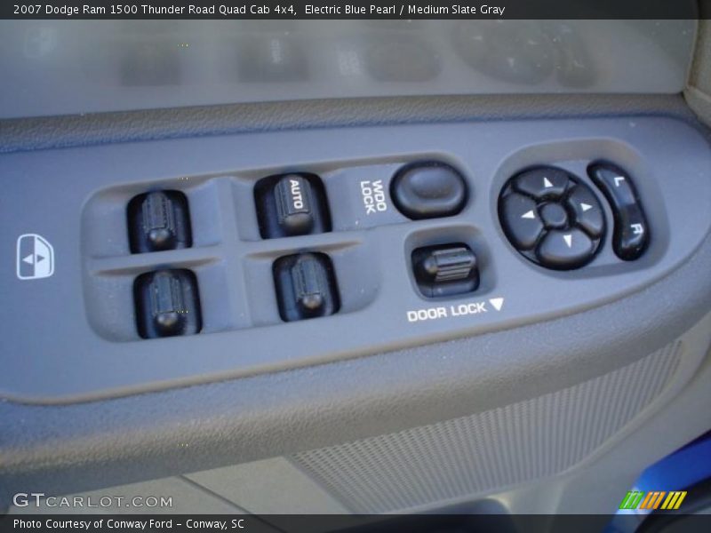 Electric Blue Pearl / Medium Slate Gray 2007 Dodge Ram 1500 Thunder Road Quad Cab 4x4