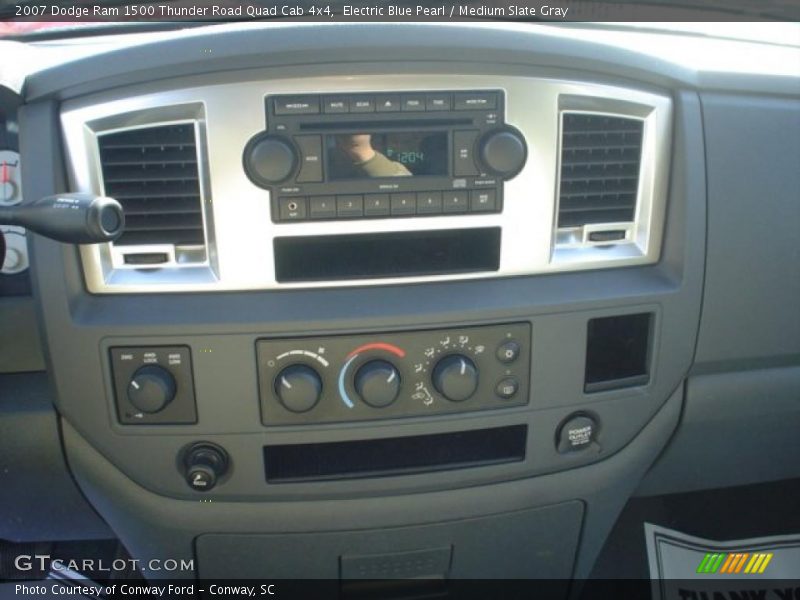 Electric Blue Pearl / Medium Slate Gray 2007 Dodge Ram 1500 Thunder Road Quad Cab 4x4