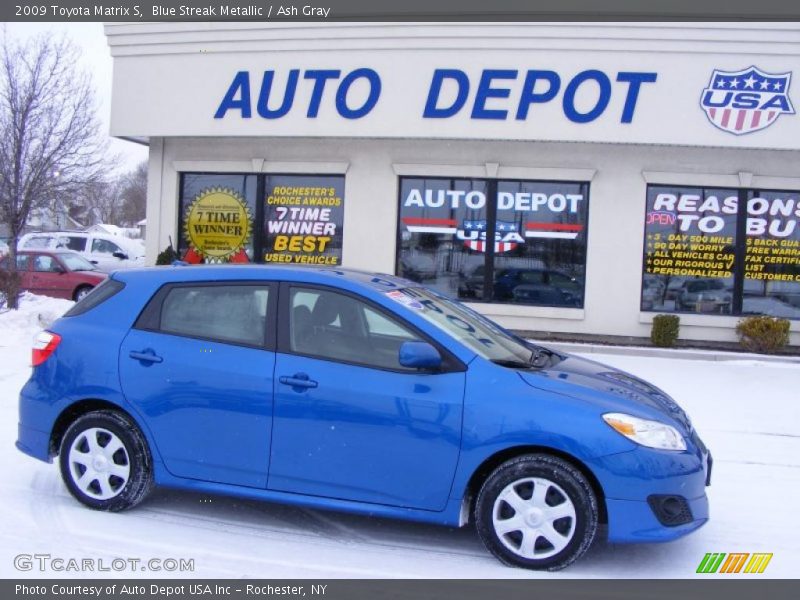 Blue Streak Metallic / Ash Gray 2009 Toyota Matrix S