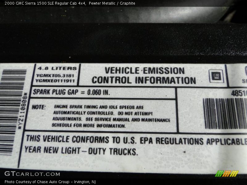 Pewter Metallic / Graphite 2000 GMC Sierra 1500 SLE Regular Cab 4x4