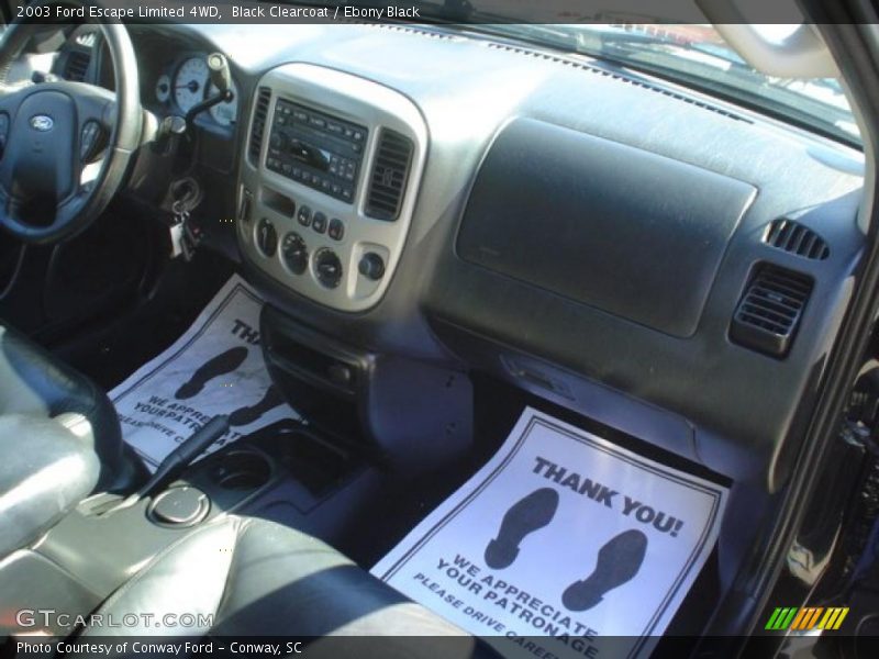 Black Clearcoat / Ebony Black 2003 Ford Escape Limited 4WD