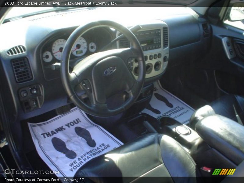 Black Clearcoat / Ebony Black 2003 Ford Escape Limited 4WD
