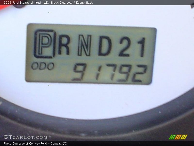 Black Clearcoat / Ebony Black 2003 Ford Escape Limited 4WD