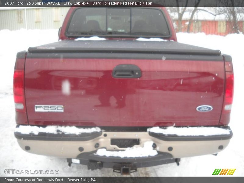 Dark Toreador Red Metallic / Tan 2007 Ford F250 Super Duty XLT Crew Cab 4x4
