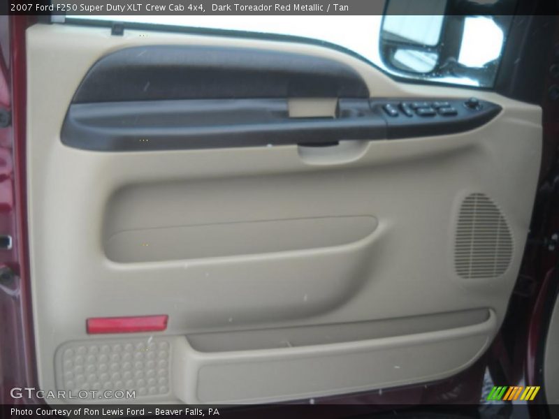Dark Toreador Red Metallic / Tan 2007 Ford F250 Super Duty XLT Crew Cab 4x4
