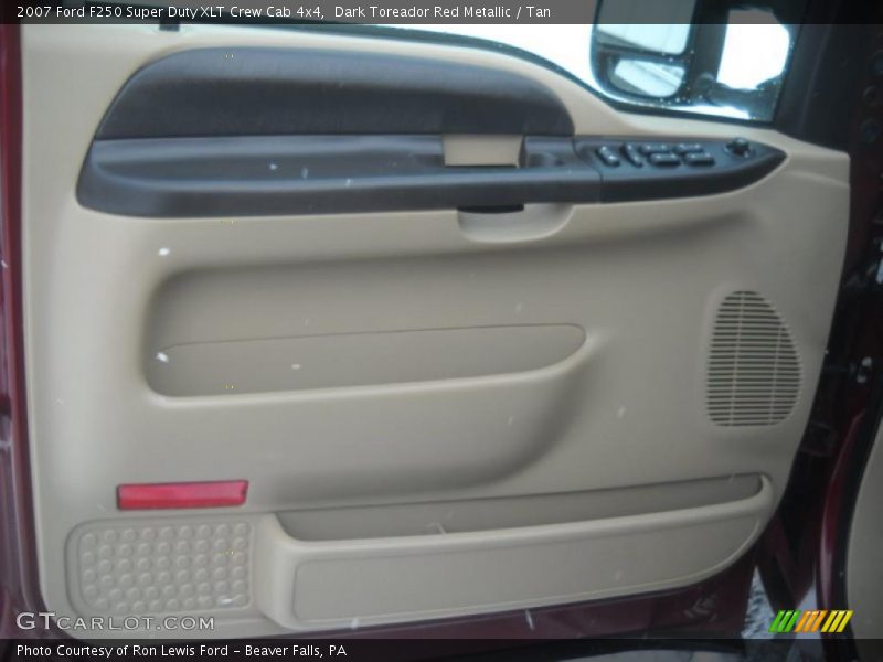 Dark Toreador Red Metallic / Tan 2007 Ford F250 Super Duty XLT Crew Cab 4x4