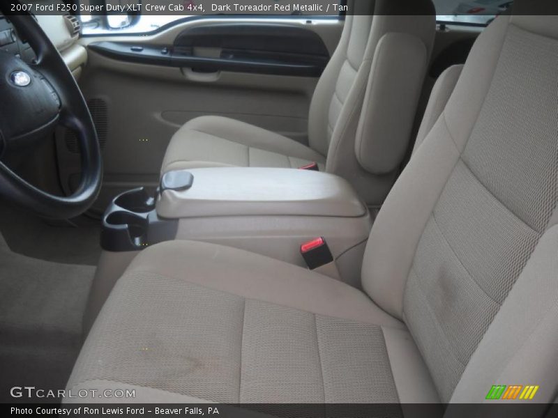 Dark Toreador Red Metallic / Tan 2007 Ford F250 Super Duty XLT Crew Cab 4x4