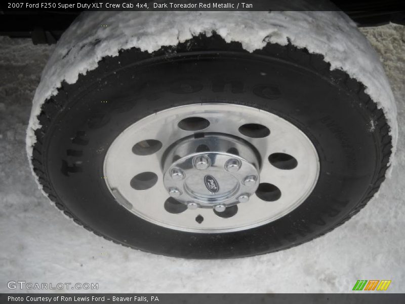 Dark Toreador Red Metallic / Tan 2007 Ford F250 Super Duty XLT Crew Cab 4x4