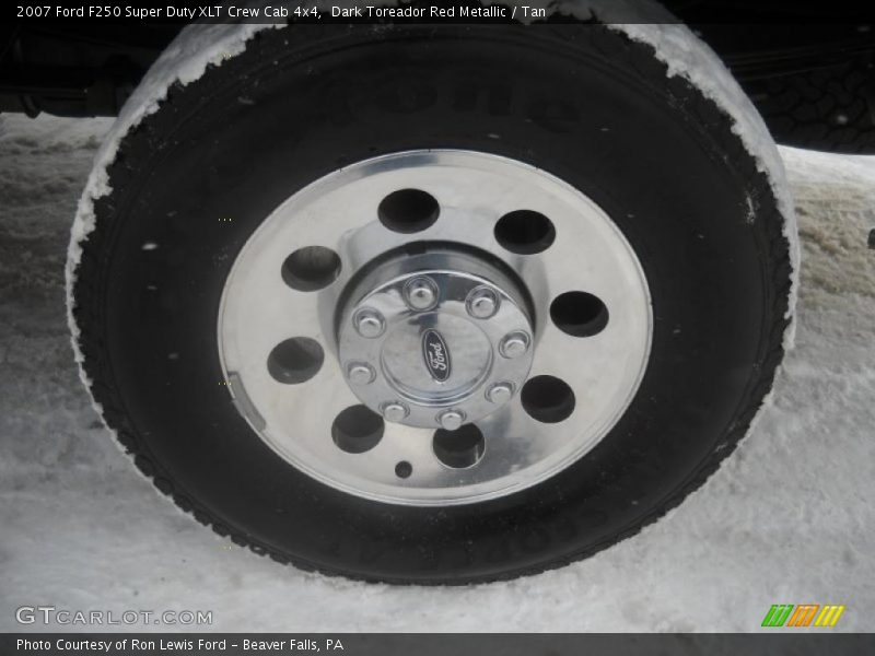 Dark Toreador Red Metallic / Tan 2007 Ford F250 Super Duty XLT Crew Cab 4x4