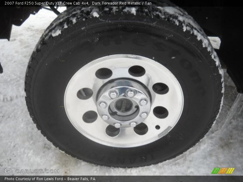 Dark Toreador Red Metallic / Tan 2007 Ford F250 Super Duty XLT Crew Cab 4x4