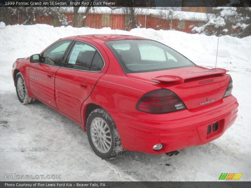 Bright Red / Dark Pewter 1999 Pontiac Grand Am SE Sedan