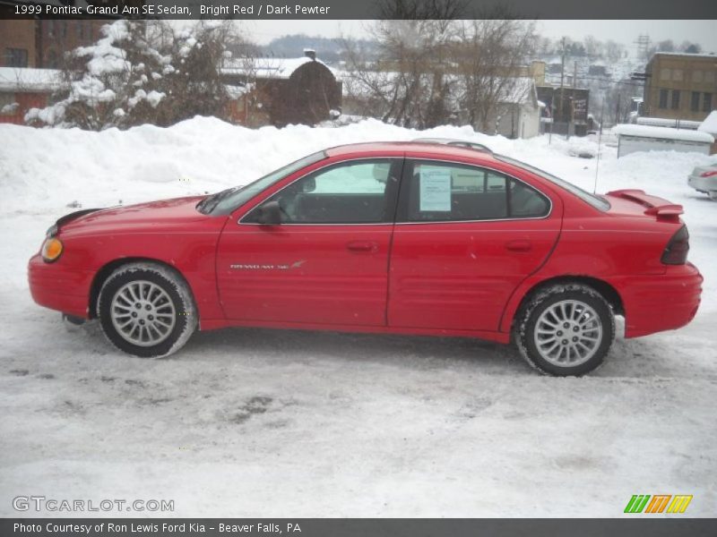 Bright Red / Dark Pewter 1999 Pontiac Grand Am SE Sedan