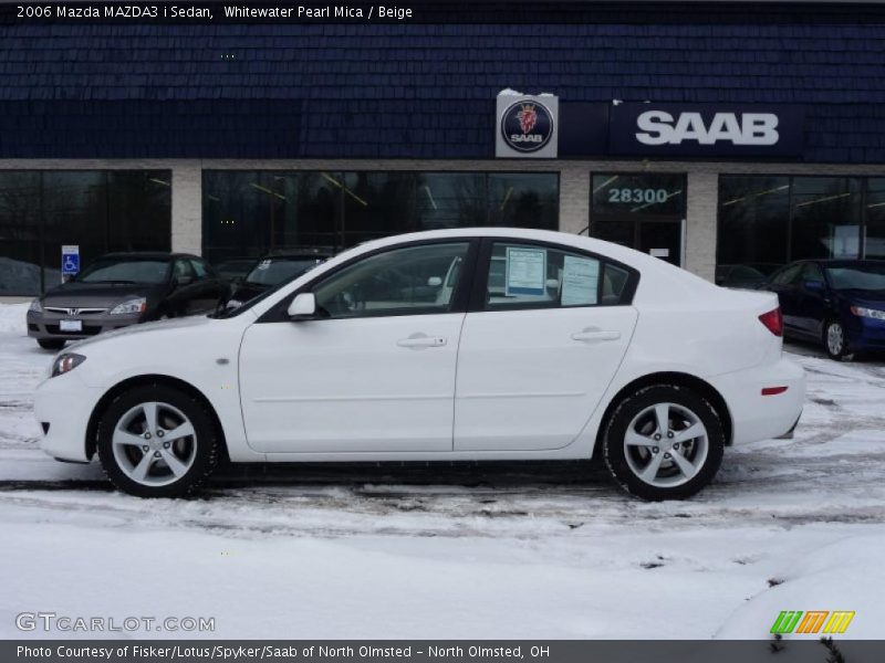 Whitewater Pearl Mica / Beige 2006 Mazda MAZDA3 i Sedan