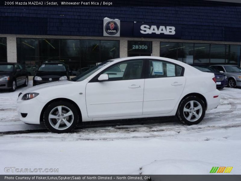 Whitewater Pearl Mica / Beige 2006 Mazda MAZDA3 i Sedan
