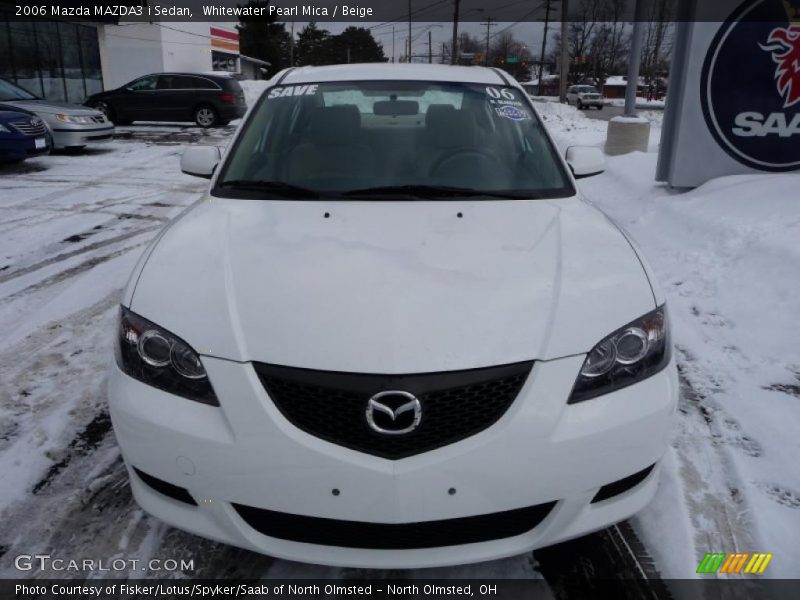 Whitewater Pearl Mica / Beige 2006 Mazda MAZDA3 i Sedan