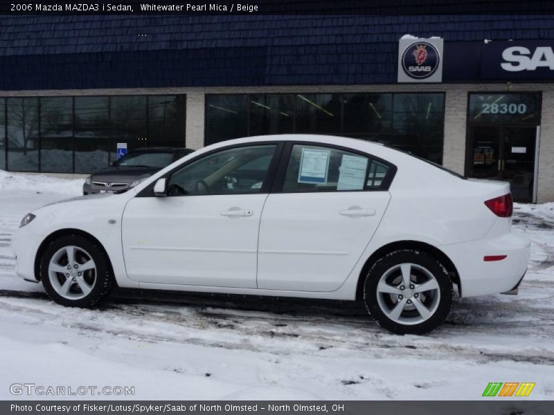 Whitewater Pearl Mica / Beige 2006 Mazda MAZDA3 i Sedan