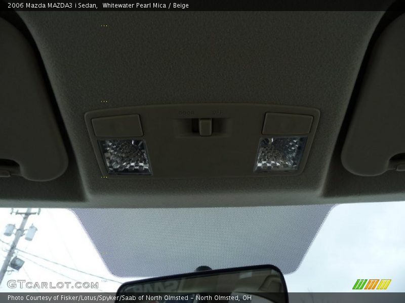 Whitewater Pearl Mica / Beige 2006 Mazda MAZDA3 i Sedan