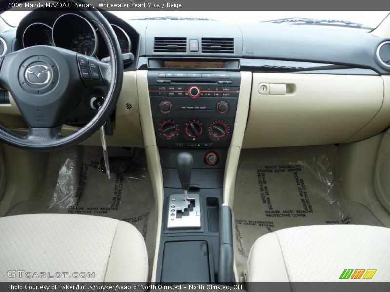 Whitewater Pearl Mica / Beige 2006 Mazda MAZDA3 i Sedan