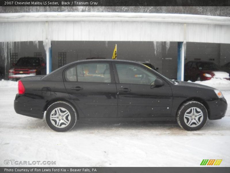 Black / Titanium Gray 2007 Chevrolet Malibu LS Sedan