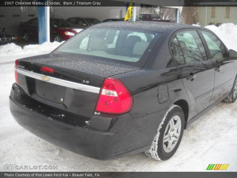 Black / Titanium Gray 2007 Chevrolet Malibu LS Sedan