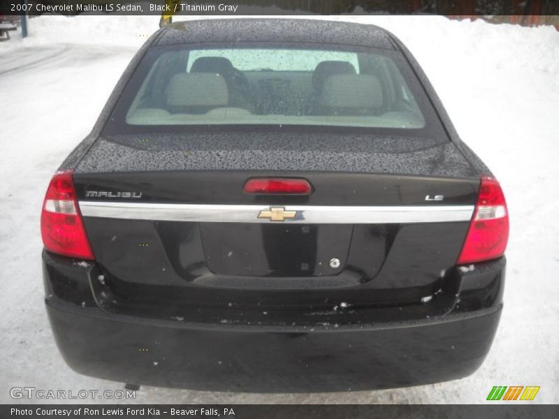 Black / Titanium Gray 2007 Chevrolet Malibu LS Sedan