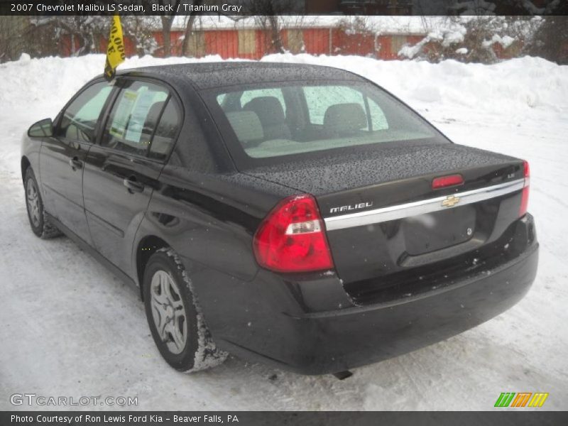 Black / Titanium Gray 2007 Chevrolet Malibu LS Sedan