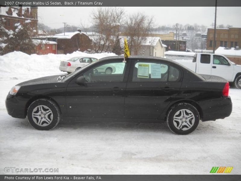 Black / Titanium Gray 2007 Chevrolet Malibu LS Sedan