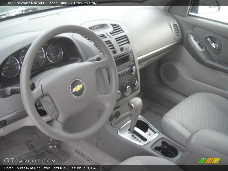 Black / Titanium Gray 2007 Chevrolet Malibu LS Sedan