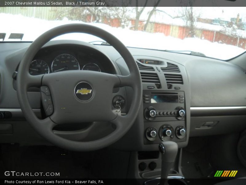 Black / Titanium Gray 2007 Chevrolet Malibu LS Sedan