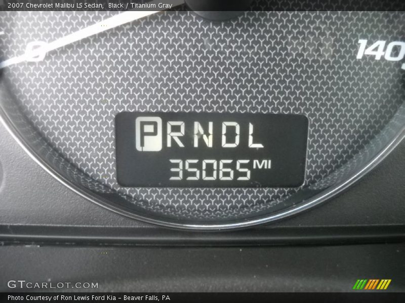 Black / Titanium Gray 2007 Chevrolet Malibu LS Sedan