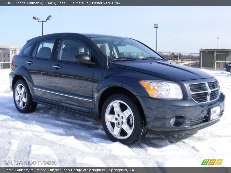 Steel Blue Metallic / Pastel Slate Gray 2007 Dodge Caliber R/T AWD