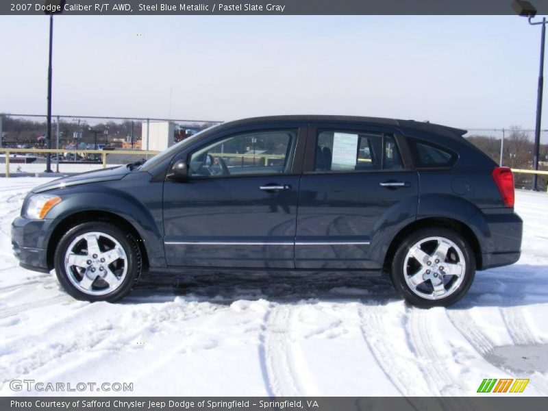 Steel Blue Metallic / Pastel Slate Gray 2007 Dodge Caliber R/T AWD