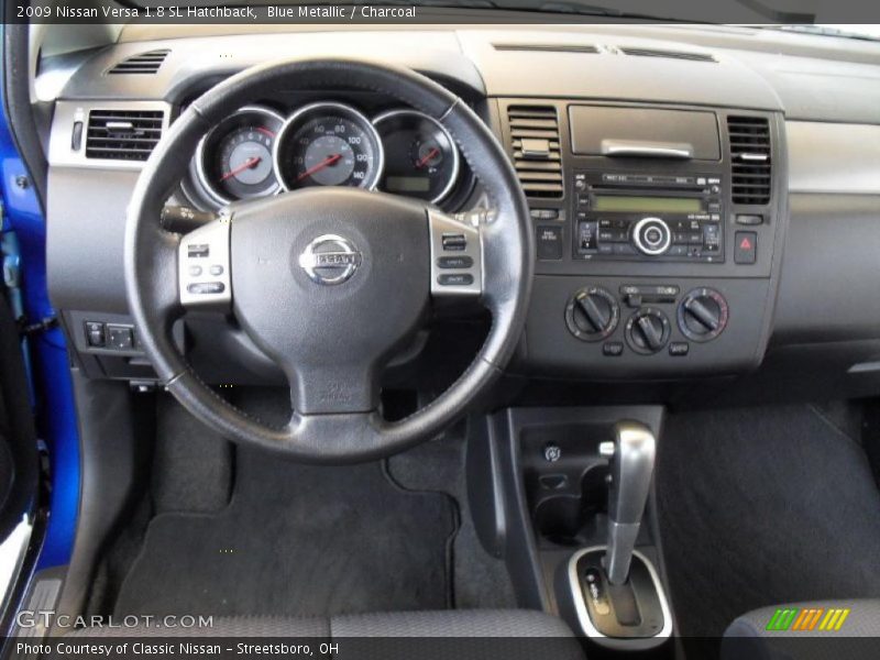 Blue Metallic / Charcoal 2009 Nissan Versa 1.8 SL Hatchback