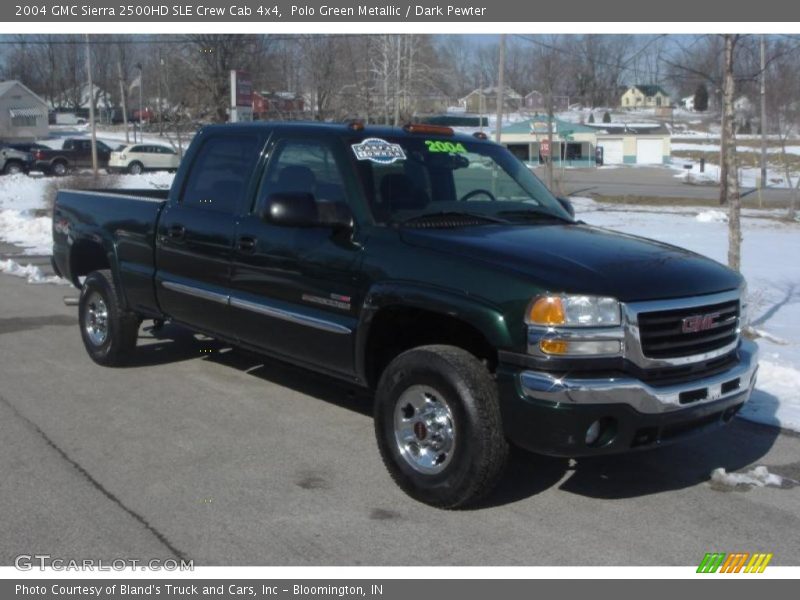 Polo Green Metallic / Dark Pewter 2004 GMC Sierra 2500HD SLE Crew Cab 4x4