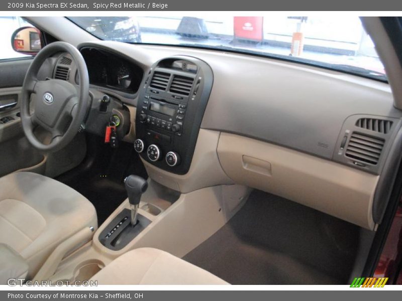 Spicy Red Metallic / Beige 2009 Kia Spectra EX Sedan