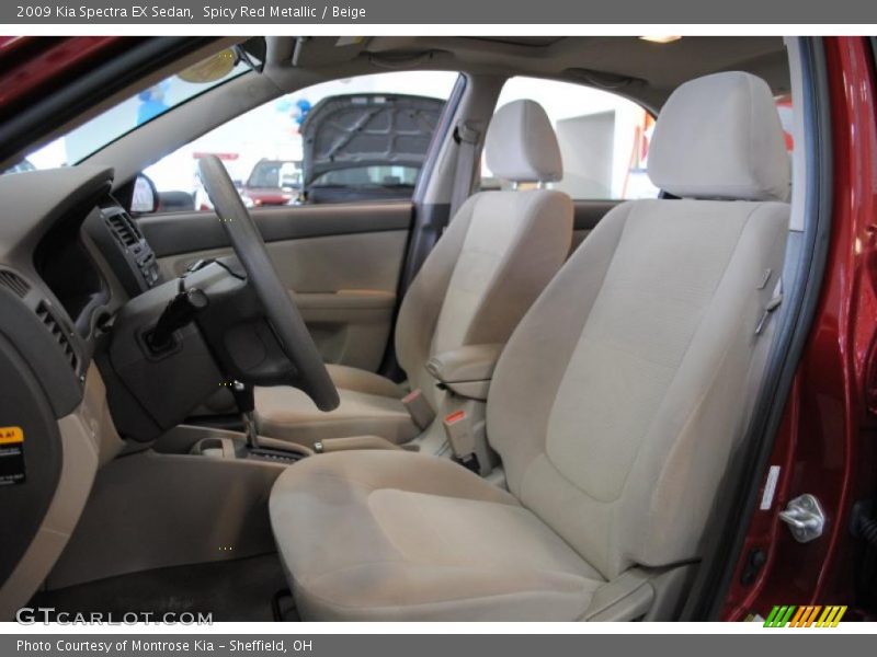 Spicy Red Metallic / Beige 2009 Kia Spectra EX Sedan